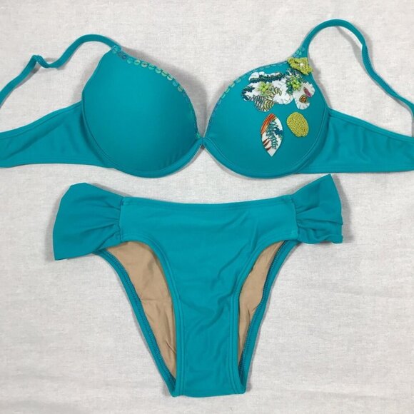 Brazilian Size Large Teal Bikini Set Teal. New With Tags - Picture 1 of 3